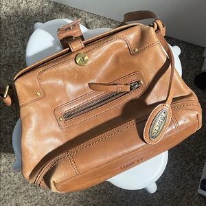 Born Tan Leather Crossbody Bag